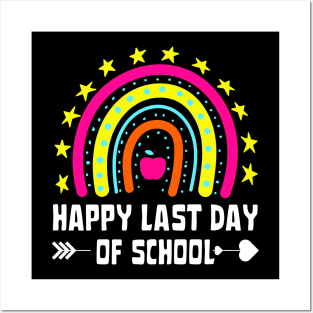 Happy Last Day Of School Rainbow Posters and Art